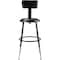 National Public Seating Stool w/Back, Steel, Vinyl, Black, 14" dia. 6418HB-10 - alternate 10
